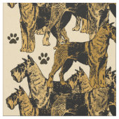 Gemustertes Airedales Stoff (Nahaufnahme)