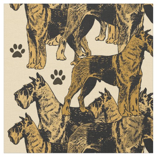 Gemustertes Airedales Stoff (Nahaufnahme)