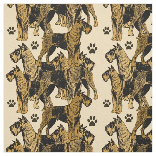 Gemustertes Airedales Stoff (Muster)