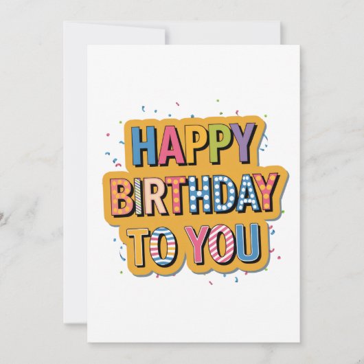 Gemustertes Alles Gute zum Geburtstag Ankündigung (Vorderseite)
