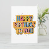 Gemustertes Alles Gute zum Geburtstag Ankündigung (Stehend Vorderseite)