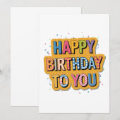 Gemustertes Alles Gute zum Geburtstag Ankündigung (Vorne/Hinten)