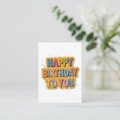 Gemustertes Alles Gute zum Geburtstag Begleitkarte (Stehend Vorderseite)