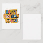 Gemustertes Alles Gute zum Geburtstag Begleitkarte (Vorne/Hinten)