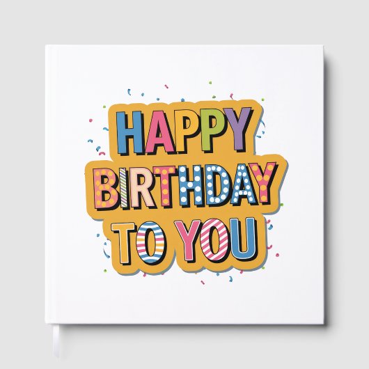 Gemustertes Alles Gute zum Geburtstag Gästebuch (Vorderseite)