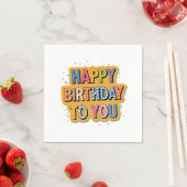 Gemustertes Alles Gute zum Geburtstag Serviette (Beispiel)
