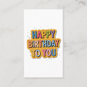 Gemustertes Alles Gute zum Geburtstag Visitenkarte