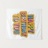 Gemustertes Alles Gute zum Geburtstag Wandteppich (Vorderseite (Horizontal))