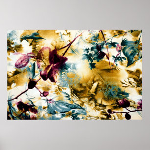 Gemustertes Batik-Gewebe, geeignet als Background- Poster