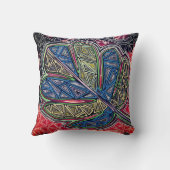 Gemustertes Blatt Kissen (Rückseite)