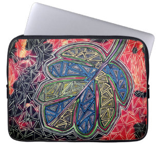 Gemustertes Blatt Laptopschutzhülle