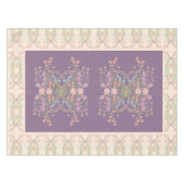Gemustertes Blatt mit Floral Lila Tischdecke (Vorderseite (Horizontal))