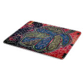 Gemustertes Blatt Schneidebrett (Ecke)