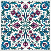 Gemustertes Blau und Rot Notizblock