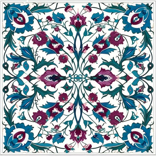 Gemustertes Blau und Rot Notizblock