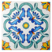 Gemustertes botanisches Ziermediterranes Fliese (Vorderseite)