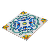 Gemustertes botanisches Ziermediterranes Fliese (Seite)