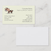 Gemustertes Cartoon-Kuhlogo Visitenkarte (Vorne/Hinten)