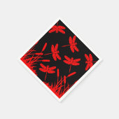 Gemustertes Dekor der Libellen Serviette (Ecke)