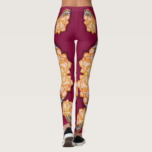 Gemustertes Design 4 Leggings (Rückseite)