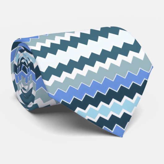 Gemustertes Design in der Blues Krawatte (Gerollt)