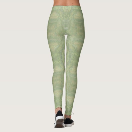 Gemustertes Design mit Grün Leggings (Rückseite)