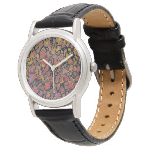 Gemustertes Dinosaurierskelett Armbanduhr