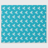 Gemustertes Dove Wrapping Paper (blau) Geschenkpapier (Flach)