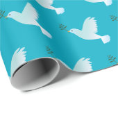 Gemustertes Dove Wrapping Paper (blau) Geschenkpapier (Rolleneckpunkt)