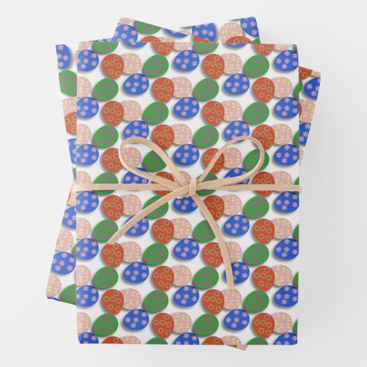 Gemustertes Ei Geschenkpapier Set (Beispiel)