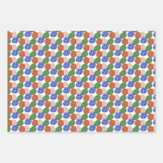 Gemustertes Ei Geschenkpapier Set (Vorderseite)