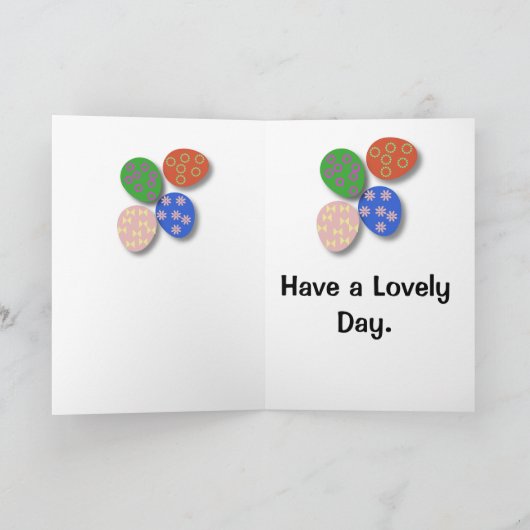 Gemustertes Ei Karte (Innenseite)