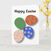 Gemustertes Ei Karte (Gelbe Blume)