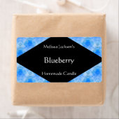 Gemustertes Etikett für blaue Seife oder Kerze (Insitu)