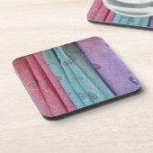 Gemustertes farbiges Tuch Untersetzer (Linke Seite)