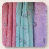 Gemustertes farbiges Tuch Untersetzer (Vorderseite)