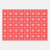 Gemustertes festes Snowflake Sortiment. Geschenkpapier Set (Vorderseite 3)