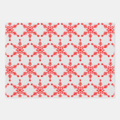 Gemustertes festes Snowflake Sortiment. Geschenkpapier Set (Vorderseite 2)