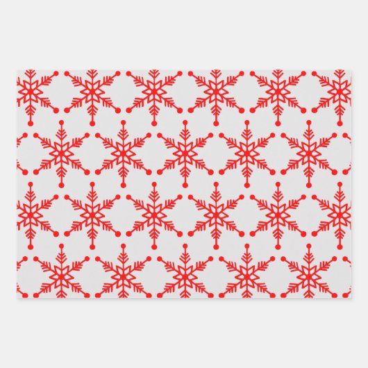 Gemustertes festes Snowflake Sortiment. Geschenkpapier Set (Vorderseite 2)