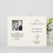 Gemustertes Foto-Hochzeitsprogramm (Stehend Vorderseite)