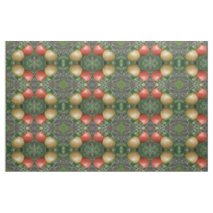 Gemustertes Gewebe aus Orangen und Roten Tomaten Stoff