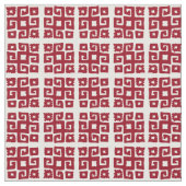Gemustertes Gewebe mit geometrisch weißem Quadrat Stoff (Nahaufnahme)