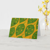 Gemustertes Grün und Gelb Karte (Gelbe Blume)