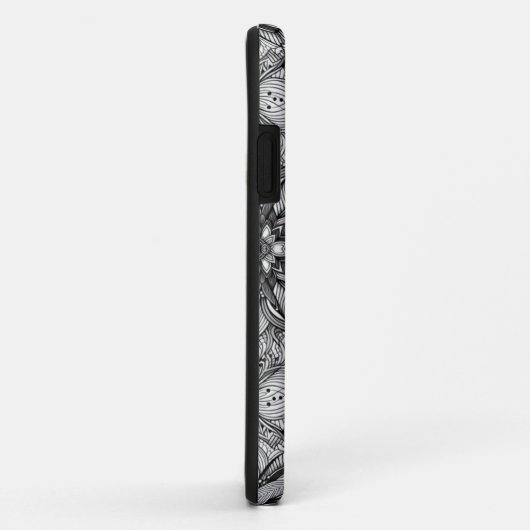 Gemustertes Handy in Schwarz und Weiß Case-Mate iPhone Hülle (Hinten/Rechts)