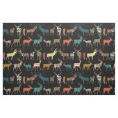 gemustertes Hirschschwarz Stoff (Fat Quarter (45,7 x 55,9 cm))