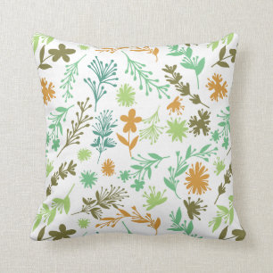 gemustertes Kissen der botanischen Blumen