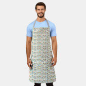 Gemustertes Kochschürze mit farbenfrohen wiederhol Schürze (Getragen)