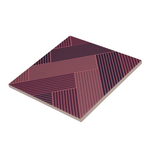 Gemustertes Lila Herringbone Fliese (Seite)