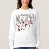 Gemustertes Merry & Bright Christmas Sweatshirt (Vorderseite)