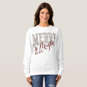 Gemustertes Merry & Bright Christmas Sweatshirt (Vorne ganz)